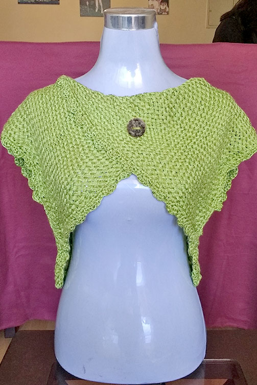 poncho calado con hilo seda y crochet